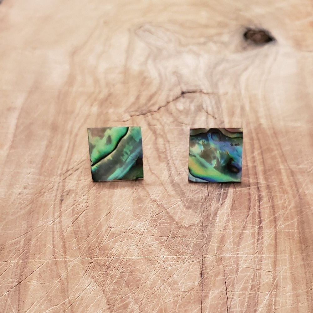 Vintage Authentic Abalone Shell Stud Earrings